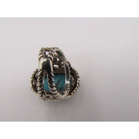 Sterling Silver Turquoise Ring Size 6 - Picture 4 of 4